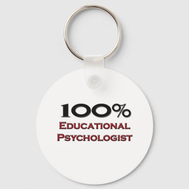 100 Percent Educational Psychologist Keychain (Front)