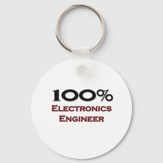 100 Percent Electronics Engineer Keychain (Front)