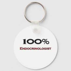 100 Percent Endocrinologist Keychain