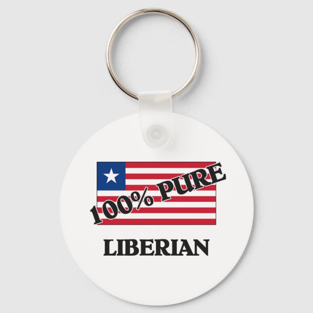 100 Percent LIBERIAN Keychain (Front)