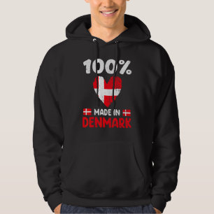100 Percent Made In Denmark Danish Boys Girls Kids Hoodie