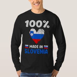 100 Percent Made In Slovenia Slovenian Boys Girls T-Shirt