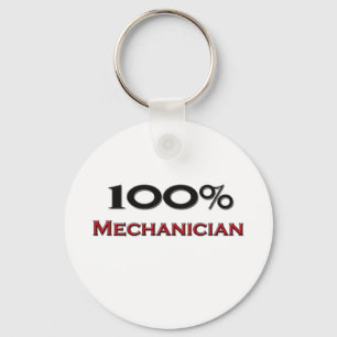 100 Percent Mechanician Keychain