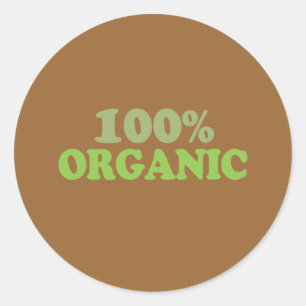 100 percent organic classic round sticker