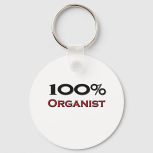 100 Percent Organist Keychain
