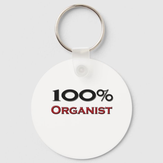 100 Percent Organist Keychain (Front)
