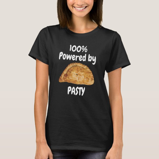 100 percent powered by PASTY Cornwall Cornish T-Shirt (Front)