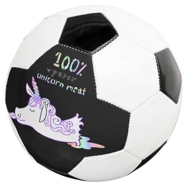 100 Percent Pure Unicorn Meat Soccer Ball (Three Quarter)