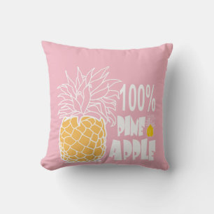 100% pineapple throw pillow