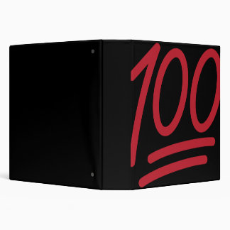 100 Points Emoji 3 Ring Binder