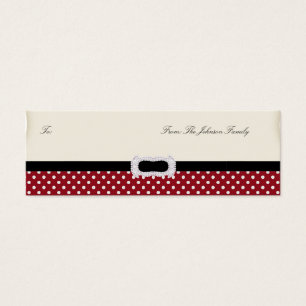 100 Polka Do Christmas Photo Personalized Gift Tag