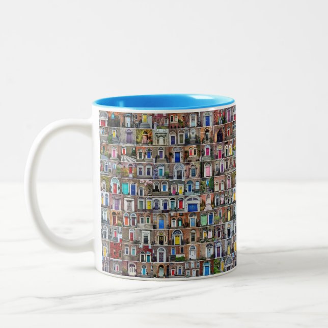 100 Portes de Dublin Irlande Collage Coffee Mug (Gauche)