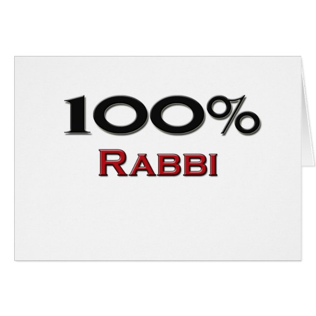 100 pour cent Rabbin (Devant horizontal)