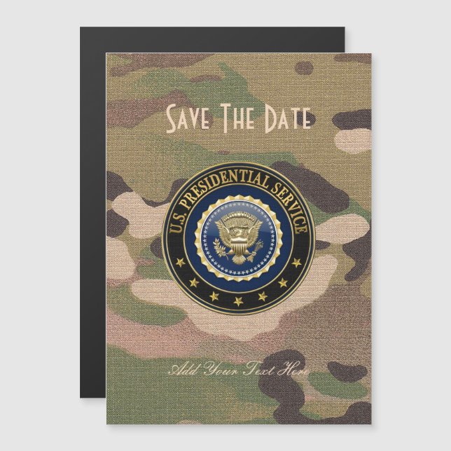 [100] Presidential Service Badge [PSB] Special Ed Magnetic Invitation (Front/Back)