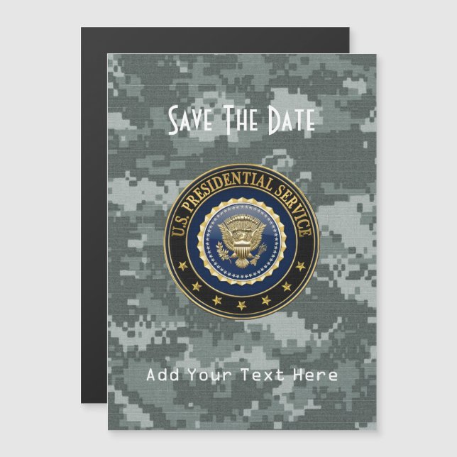 [100] Presidential Service Badge [PSB] Special Ed Magnetic Invitation (Front/Back)
