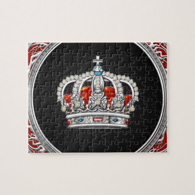 [100] Prince-Princess King-Queen Crown [Silver] Jigsaw Puzzle (Horizontal)
