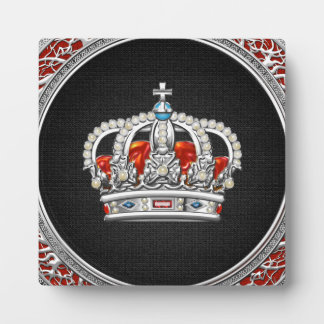[100] Prince-Princess King-Queen Crown [Silver] Plaque