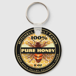 100% Pure Honey Keychain