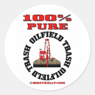 100% Pure Oil Field Trash, Sticker Huile Rig, Huil