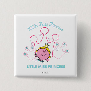 100% Pure Princess - Little Miss Princess 2 Inch Square Button