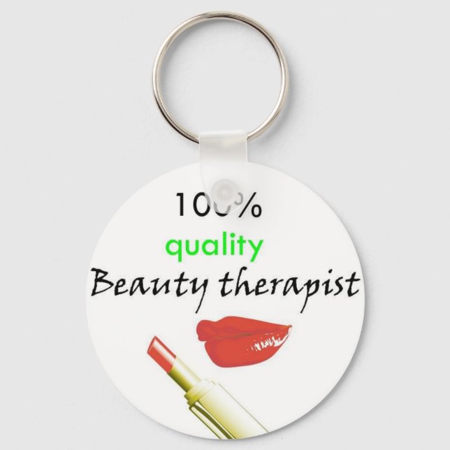 100% quality beauty therapist keychain (Front)