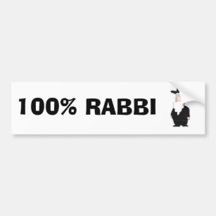 100%  Rabbi bumper sticker