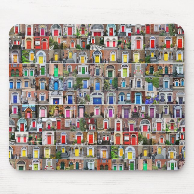 100 Rainbow Doors of Dublin Mousepad (Front)