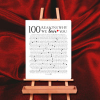 100 Reasons We Love You 100th Birthday gift