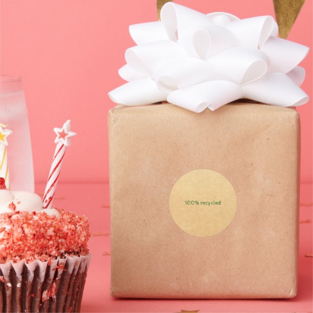 100% Recycled Classic Round Sticker (Party)