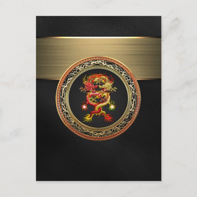 [100] Red and Yellow Dragons Postcard (Front)