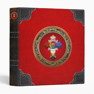 [100] Rosy Cross (Rose Croix) on Red & Gold Binder