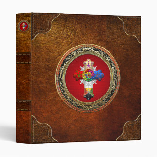 [100] Rosy Cross (Rose Croix) on Red & Gold Binder