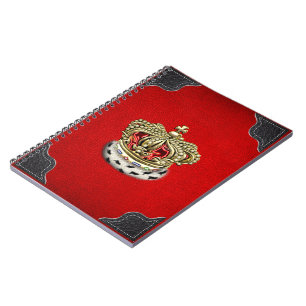 [100] Royal Crown [Fur+Gold][Red] Notebook