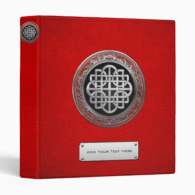 [100] Sacred Celtic Silver Knot Cross Binder (Front/Spine)