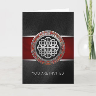 [100] Sacred Celtic Silver Knot Cross Invitation