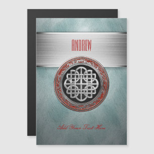 [100] Sacred Celtic Silver Knot Cross Magnetic Invitation