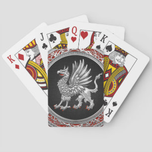 [100] Sacred Silver Griffin Playing Cards