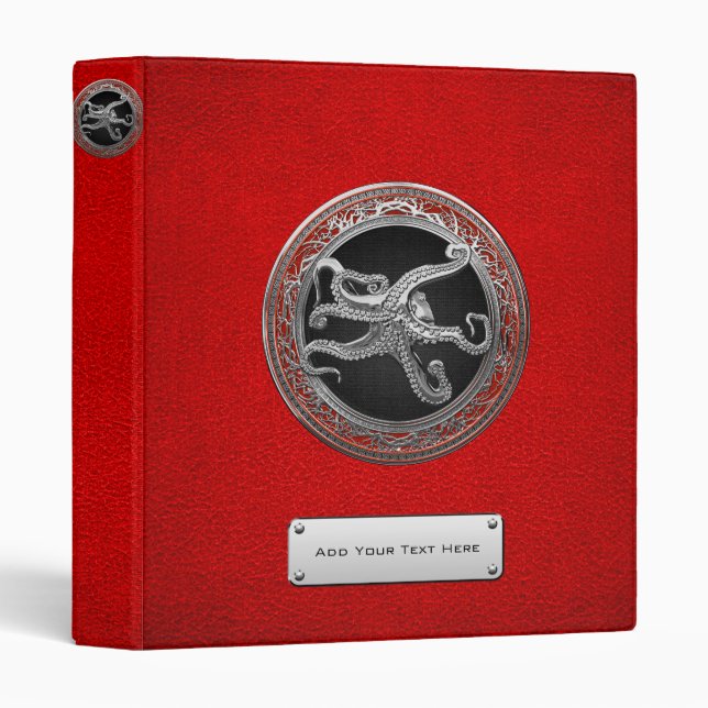 [100] Sacred Silver Octopus in Defensive Posture Binder (Front/Spine)
