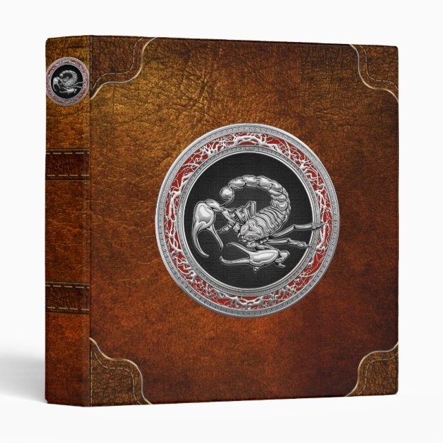 [100] Sacred Silver Scorpion on Black Binder (Front/Spine)
