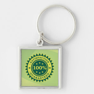 100% Satisfaction Guaranteed Sticker Keychain