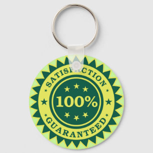 100% Satisfaction Guaranteed Sticker Keychain