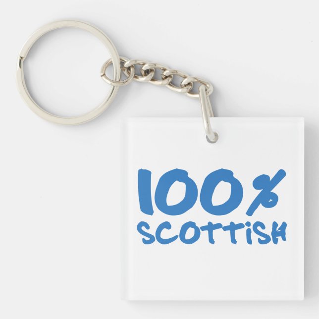100% Scottish Keychain (Front)
