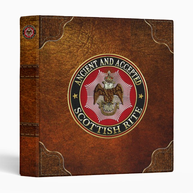 [100] Scottish Rite Double-headed Eagle Binder (Front/Spine)