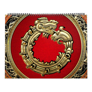 [100] Serpent God Quetzalcoatl [Gold] Calendar