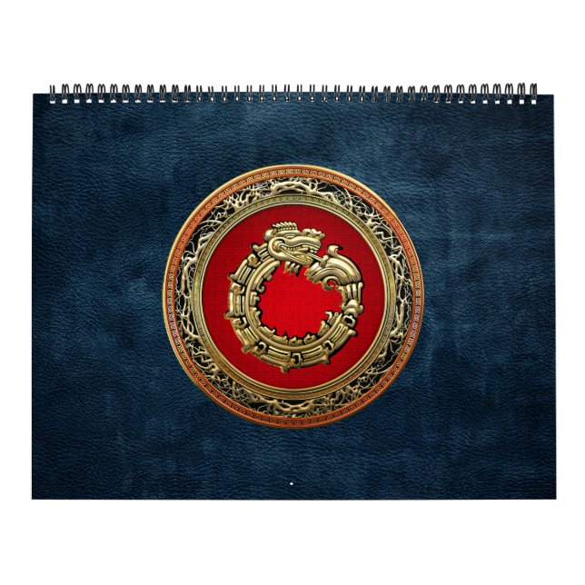 [100] Serpent God Quetzalcoatl [Gold] Calendar (Cover)