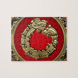 [100] Serpent God Quetzalcoatl [Gold] Jigsaw Puzzle
