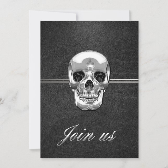 [100] Silver Human Skull (Front)