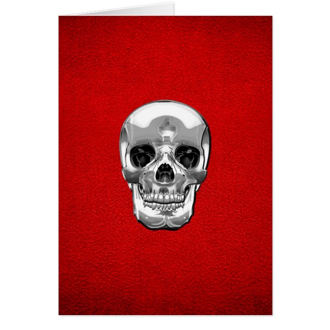 [100] Silver Human Skull (Front)