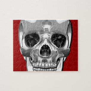 [100] Silver Human Skull Jigsaw Puzzle