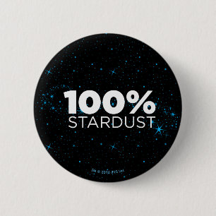 100% Stardust 2 Inch Round Button